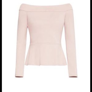 BcbgMaxazria Alea Off Shoulder Blush Top